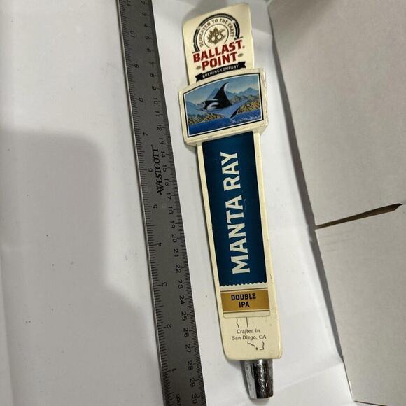 Ballast Point Other - Ballast Point Beer Tap Handle Manta Ray Double IPA California